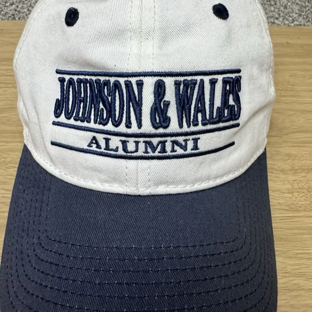 VTG 90s‎ Johnson & Wales University Hat Strap Back 3 Bar Adjustable Alumni New